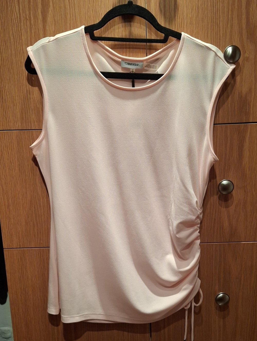 NWT- Calvin Klein Side Ruched Sleeveless Blouse- Medium